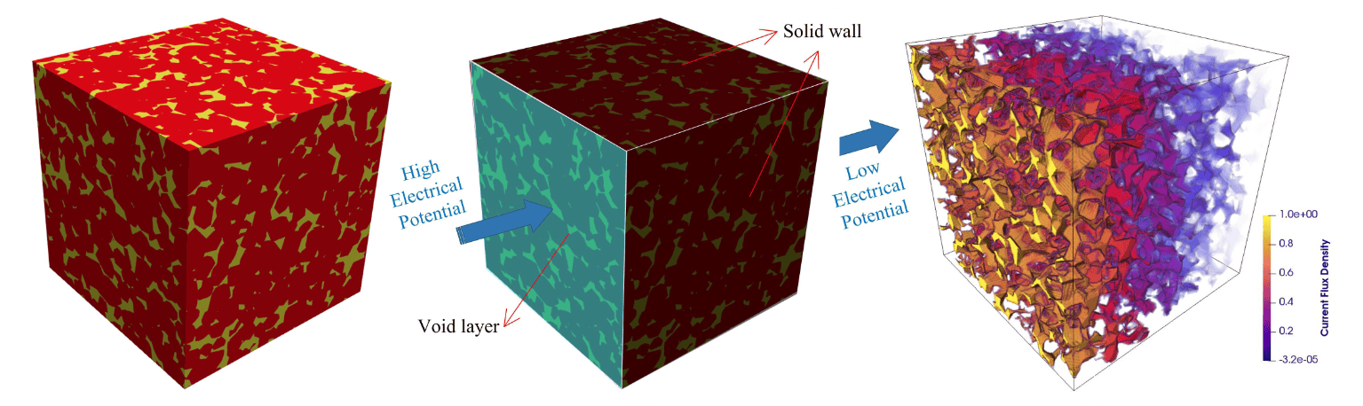 Tortuosity simulation workflow